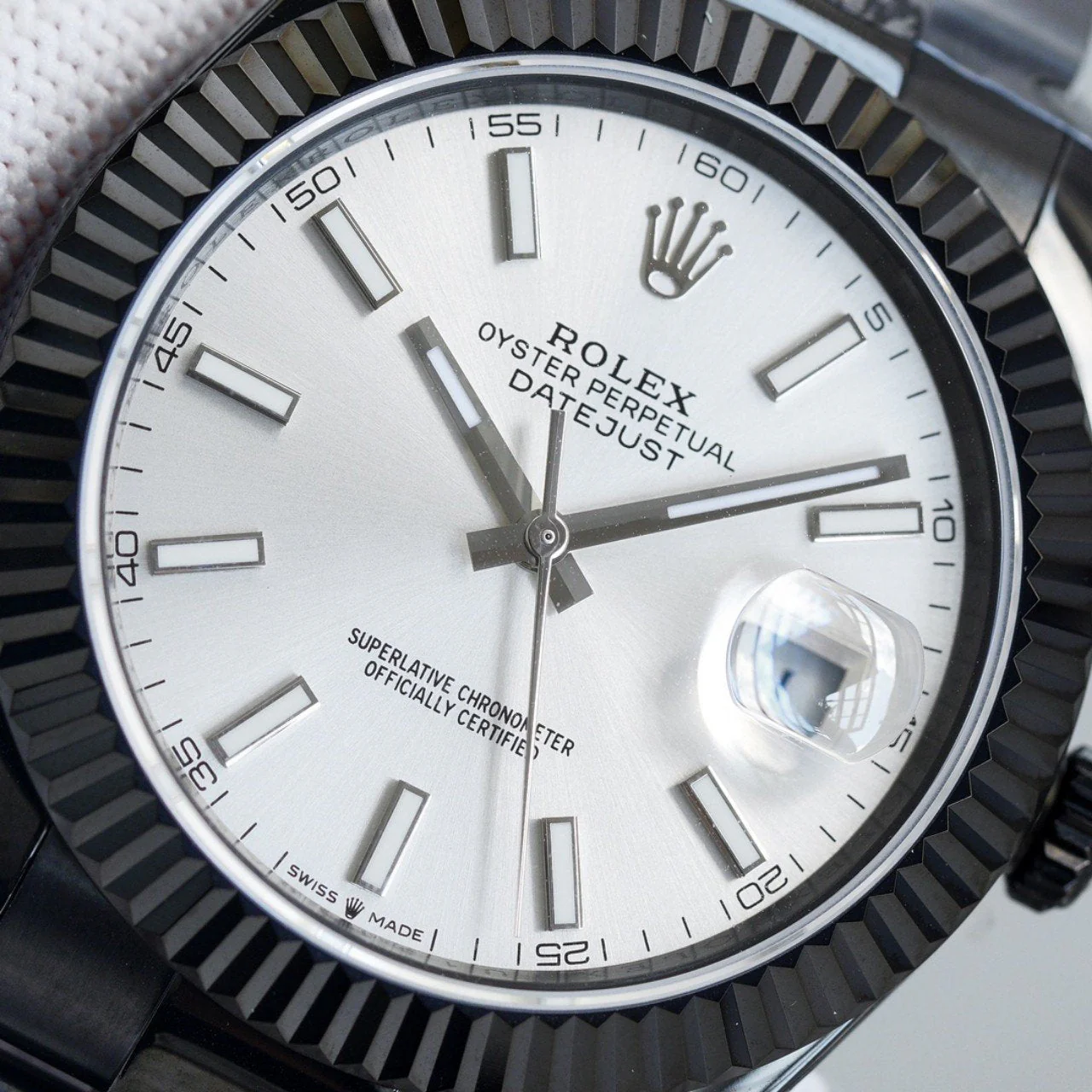 Rolex Watch DATEJUST 41MM CUSTOM BLACK PVD WHITE DIAL