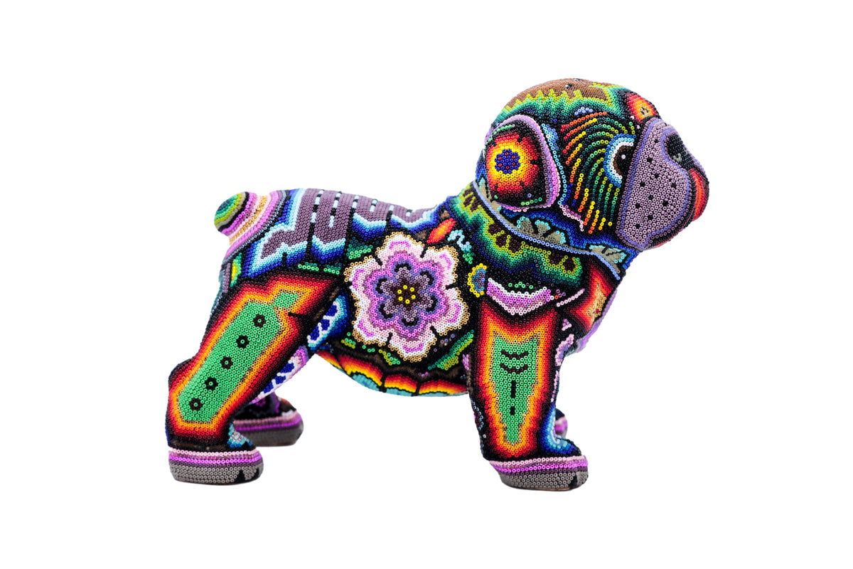 Bulldog Baby – Obra de Arte Huichol