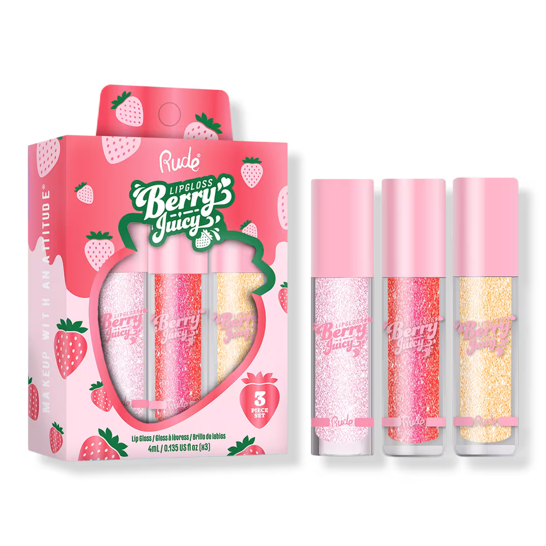 Rude  Berry Juicy Lip Gloss Trio