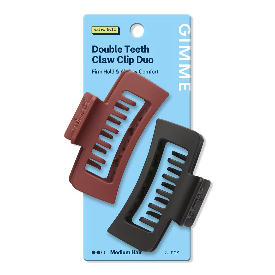 GIMME beauty  Rectangle Double Teeth Claw Clip for Medium Hair