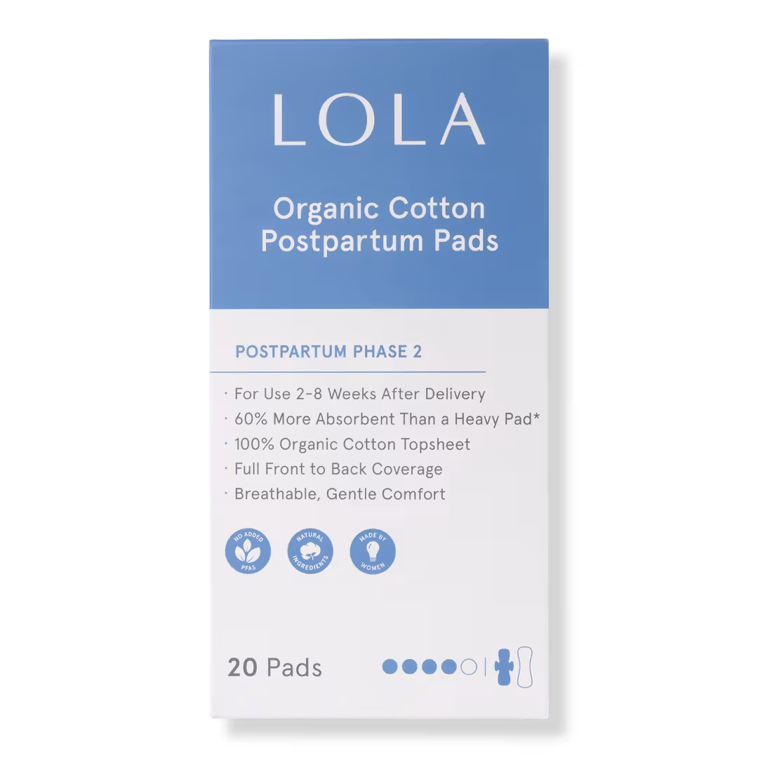 LOLA  Organic Cotton Postpartum Pads Phase 2