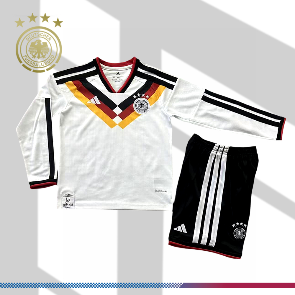 2026 Germany Home Long-sleeved Football Shirt (Kids Kit socks)