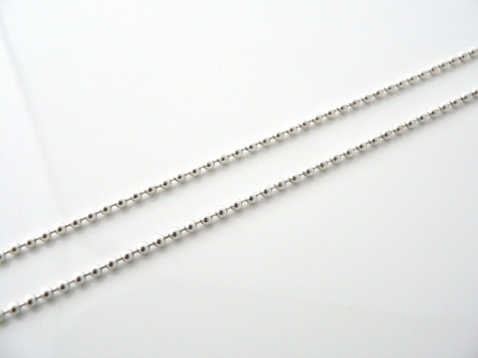 Tiffany & Co Silver Bead Link Necklace Chain 4 Pendant Charm Layering Gift Love 24 Inches