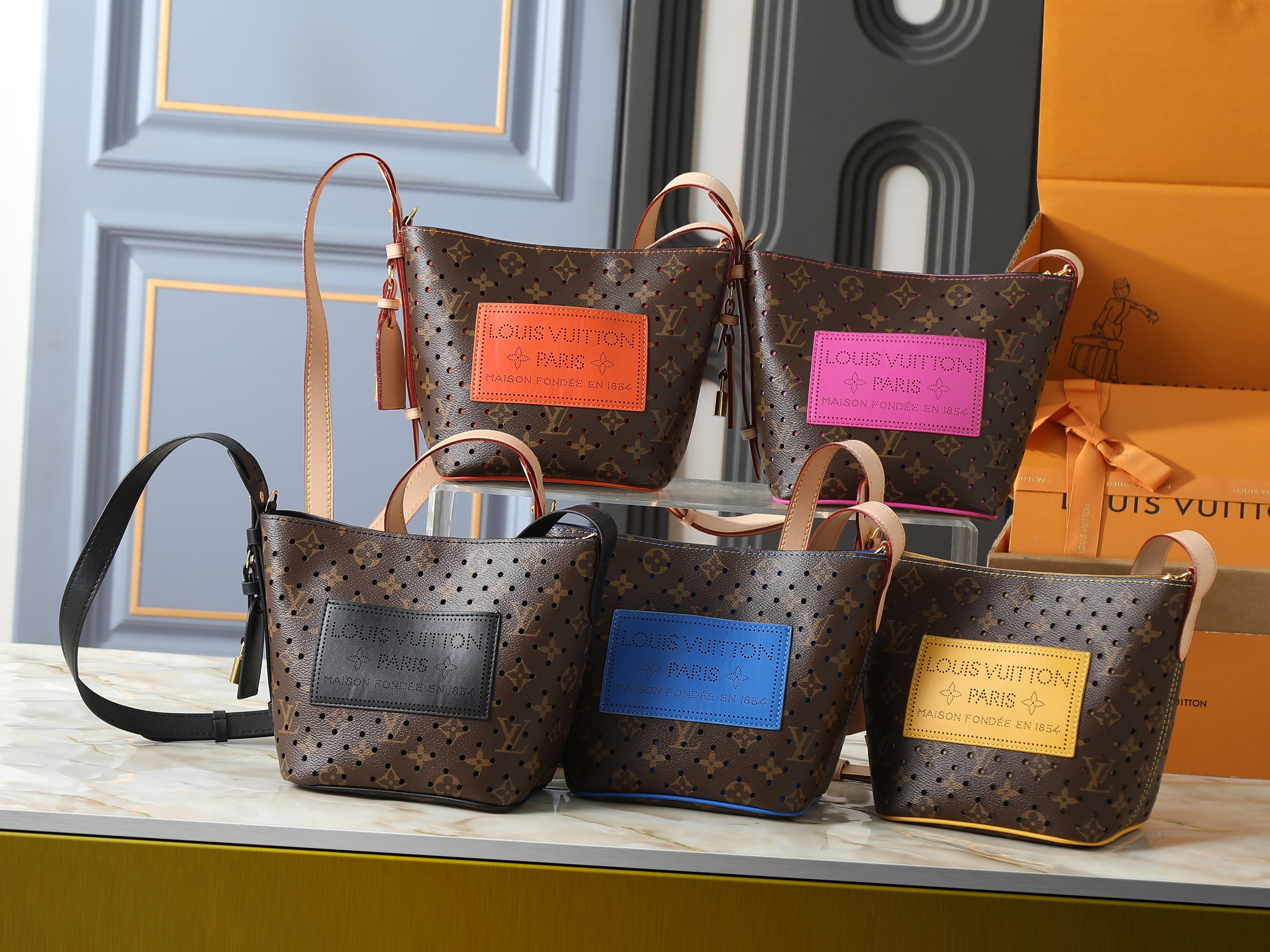 LV Shoulder Crossbody Bucket Bag