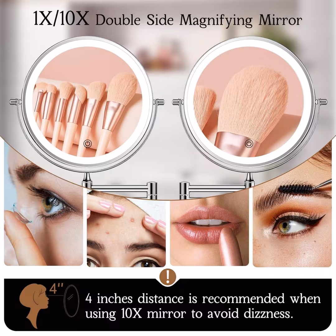 FASCINATE  Rechargeable Wall-Mounted Makeup Mirror