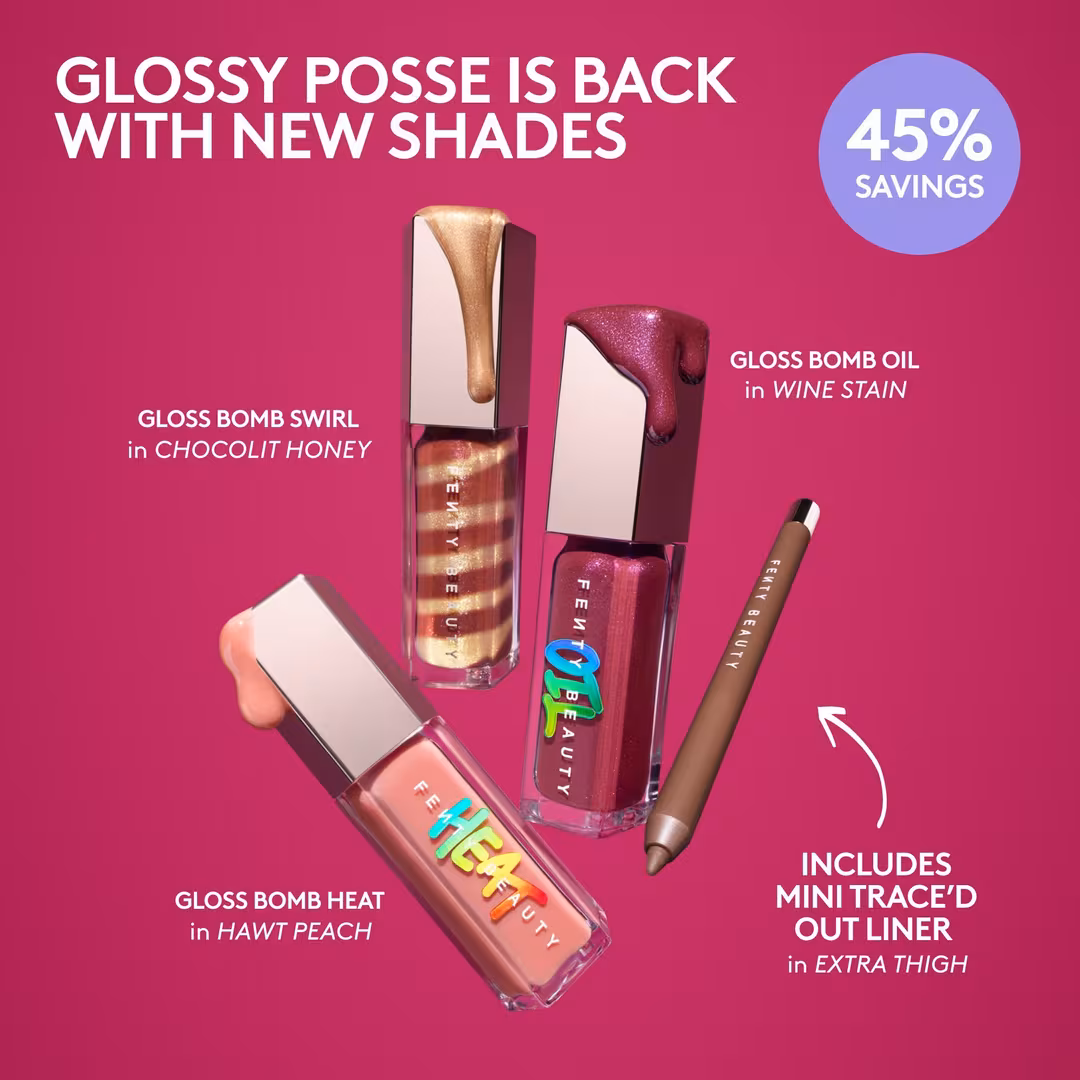 FENTY BEAUTY by Rihanna  Glossy Posse IX 4-Piece Lip Makeup Gift Set