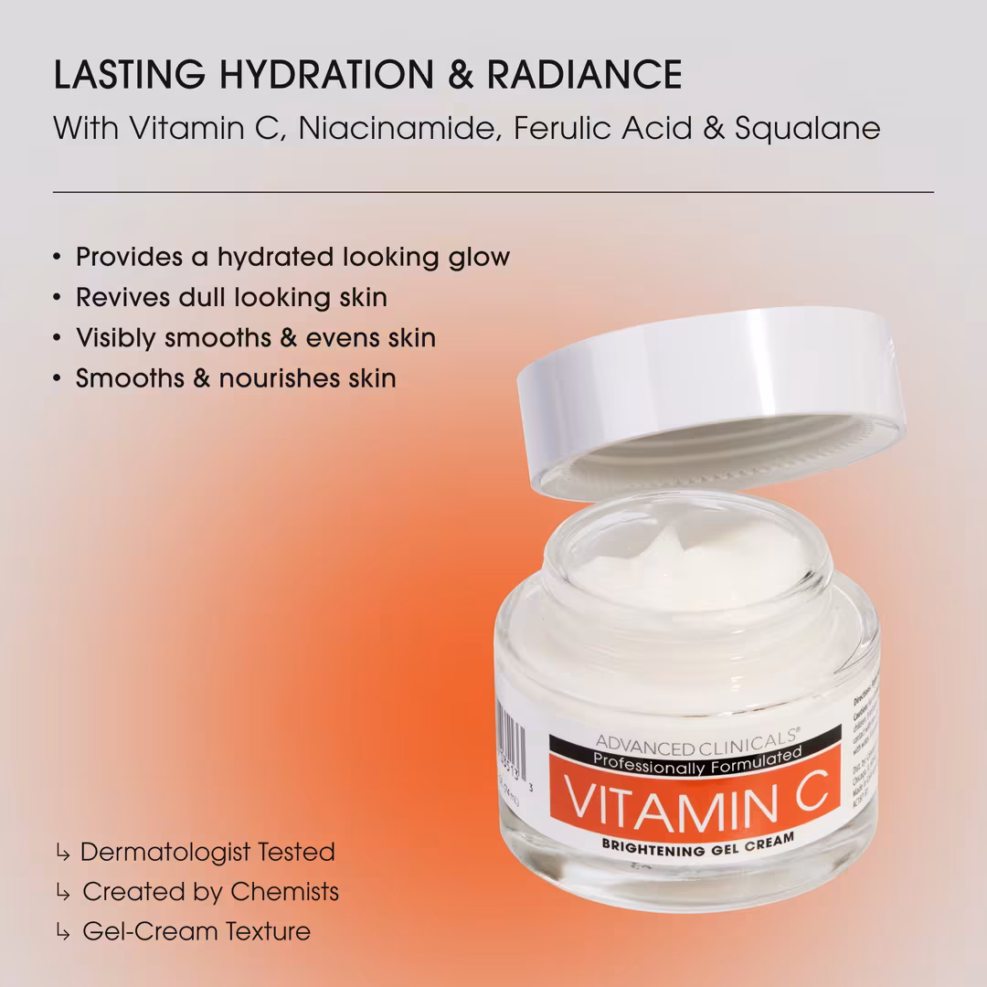 Advanced Clinicals  Vitamin C Brightening Face Gel Cream