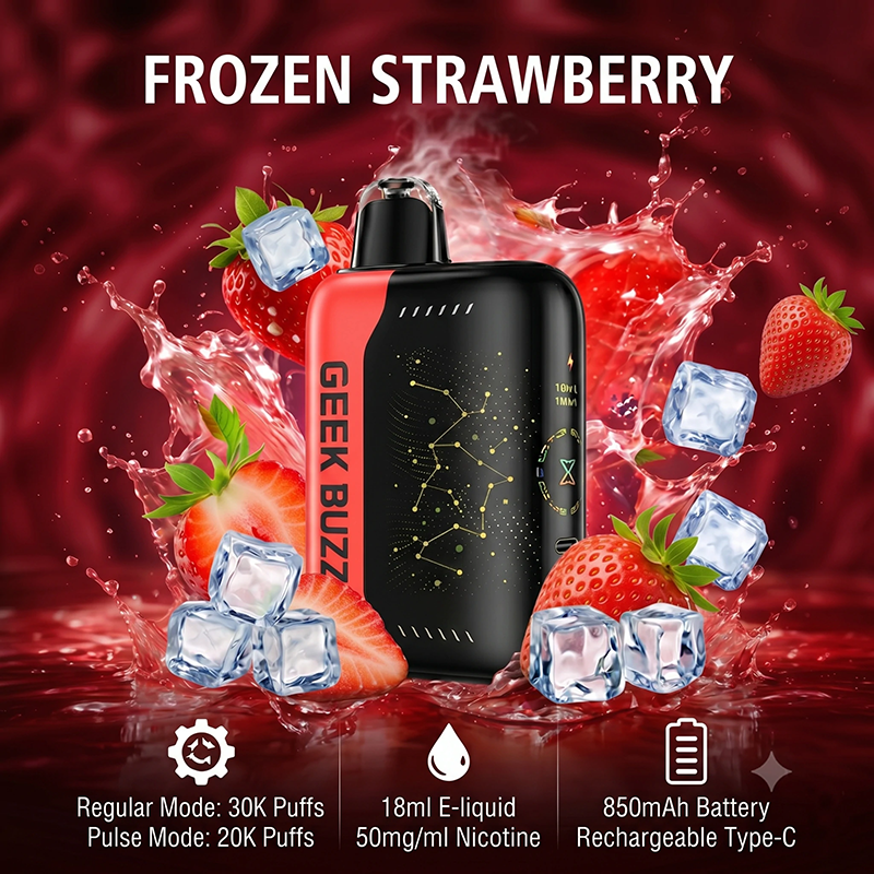 GEEK BUZZ Frozen-strawberry 25K-30K Puffs