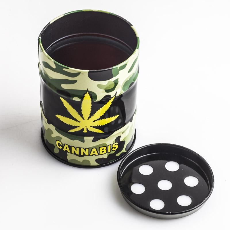 Oil Drum Shaped Tin Ashtray (Random Pattern)