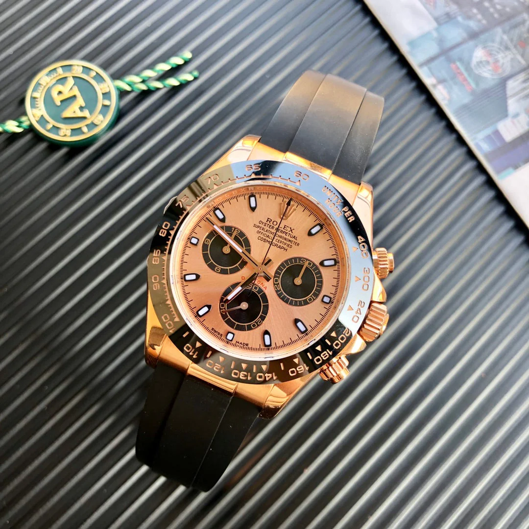 Rolex Watch DAYTONA 40MM COPPER DIAL BLACK RUBBER STRAP