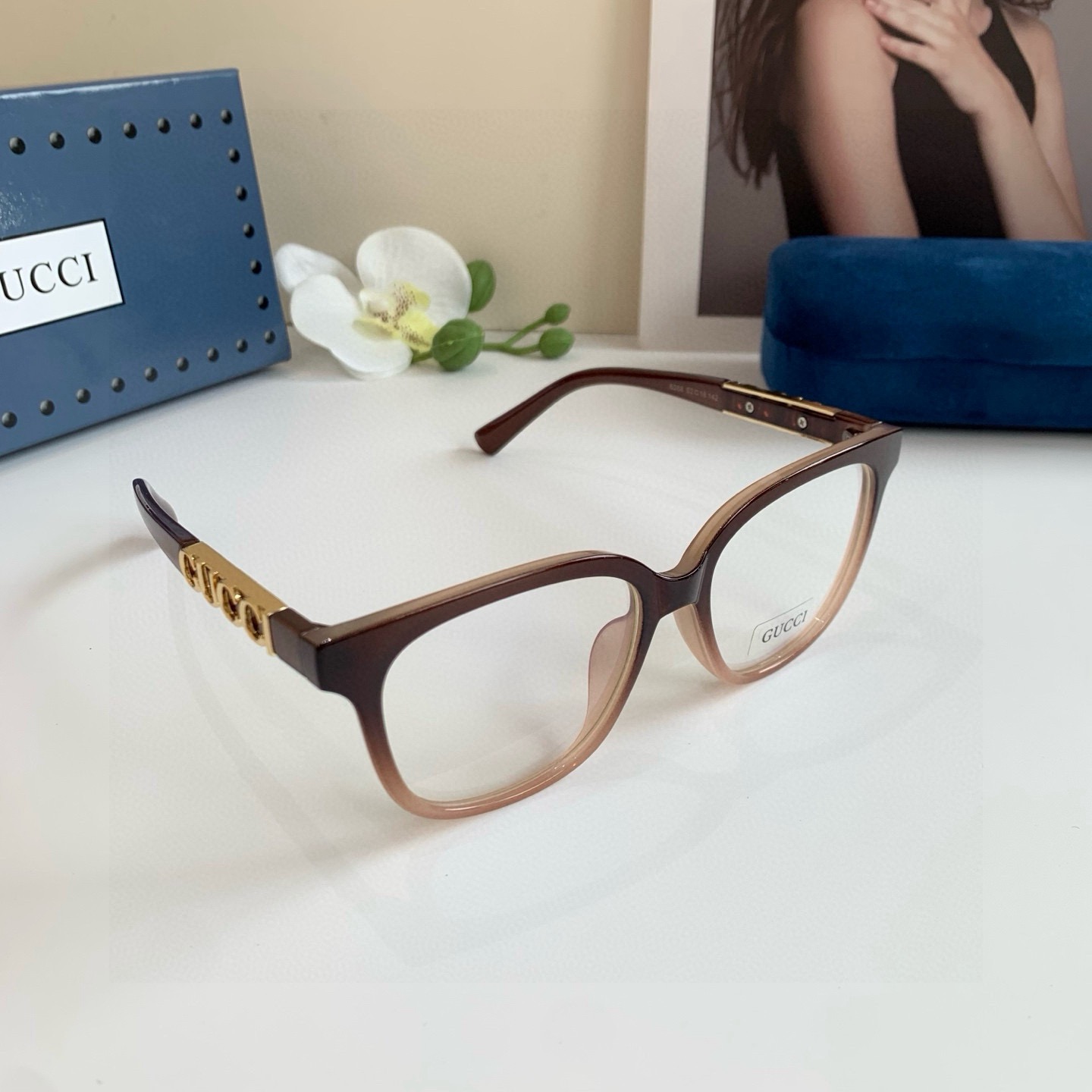 Gucci Logo Square Optical Glasses