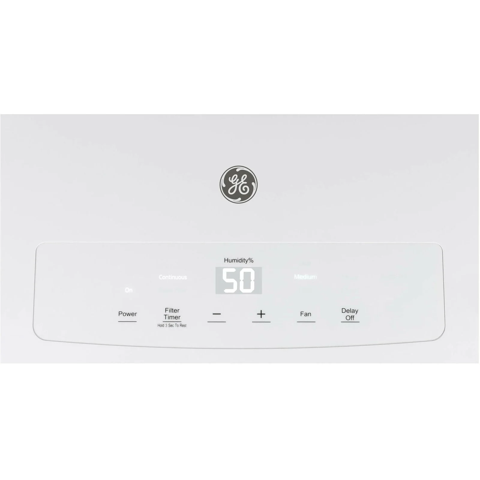 Restored GENERAL ELECTRIC 50-Pint Portable Dehumidifier with Drain, White (Refurbished)