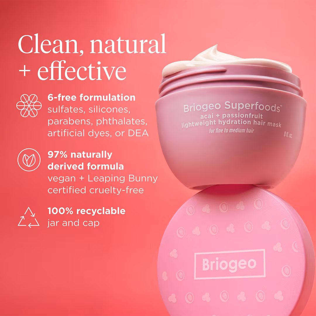 Briogeo  Superfoods Acai + Passionfruit Lightweight Hydration Hair Mask