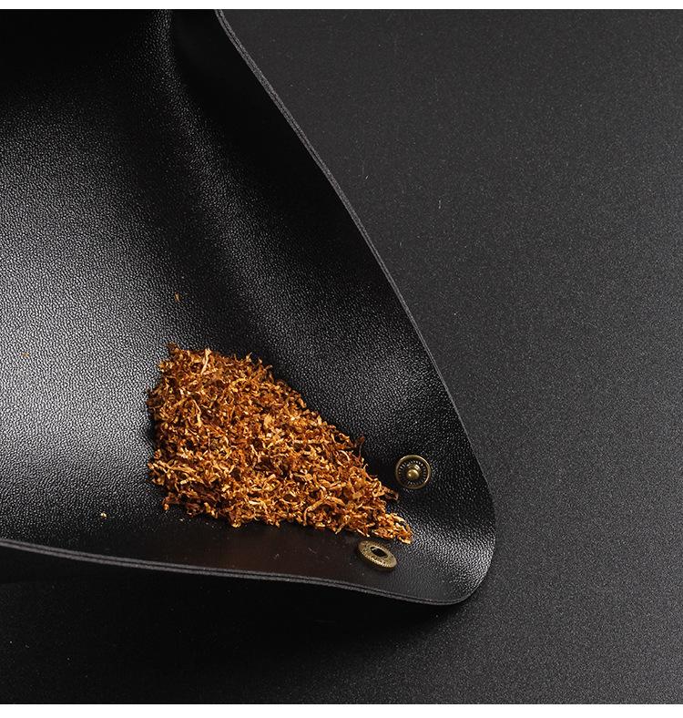 Foldable PU Leather Cut Tobacco Straw Rolling Tray
