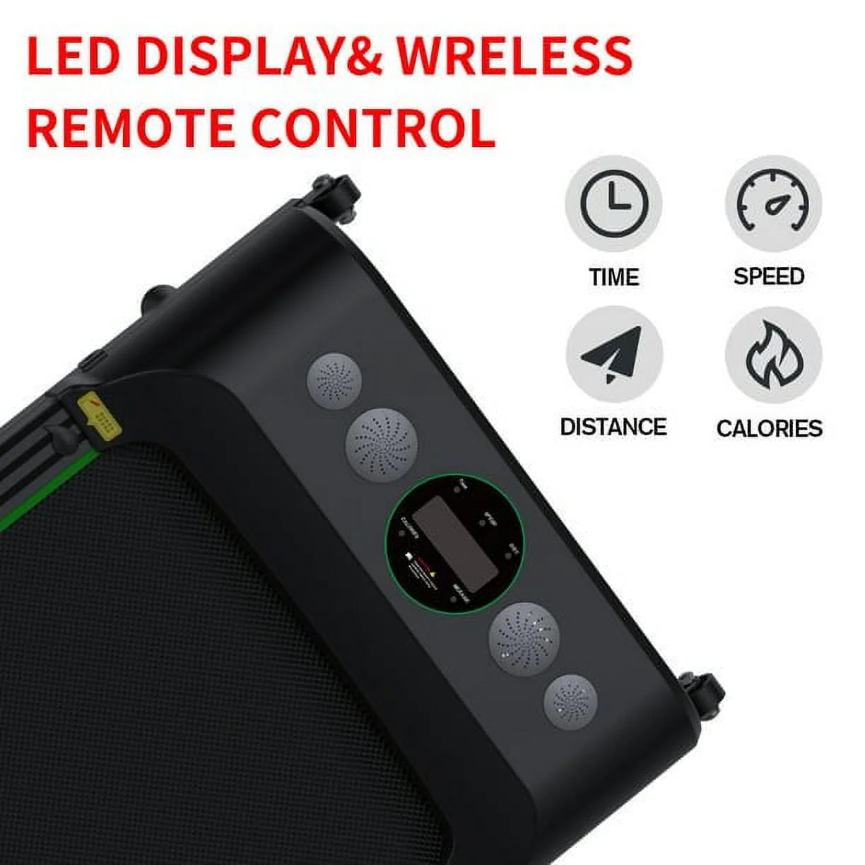 Portable Treadmill Under Desk Walking Pad Flat Slim Treadmill with LED Display, Running Machine for Apartment and Small Space without Assembling