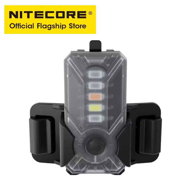 NITECORE NU07 LE Multi-light Source Signal Lamp MINI LED Light for Helmet Backbag USB-C Charge Rechargeable Warning Headlamp