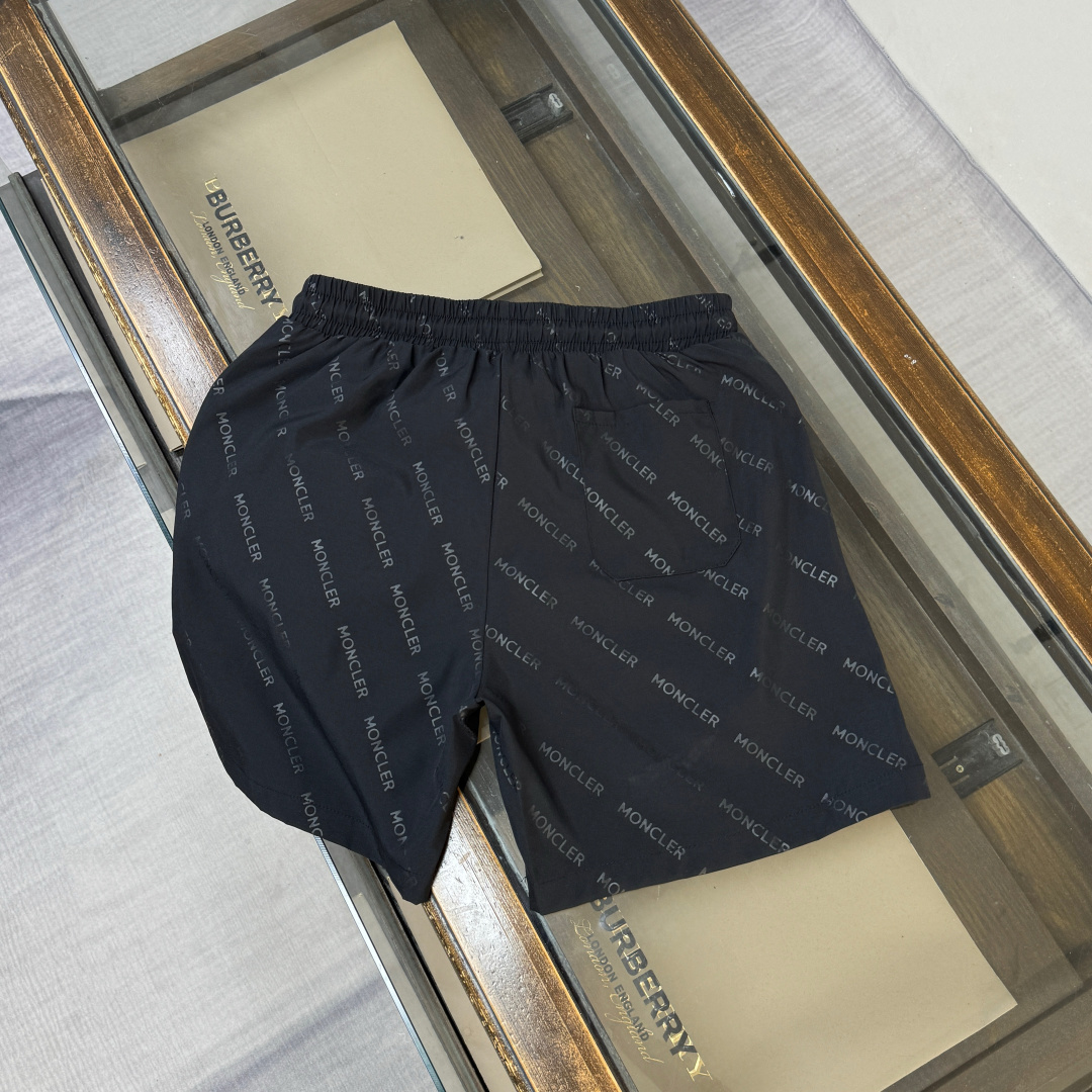 Moncler Style All-Over Diagonal Monogram Logo Shorts