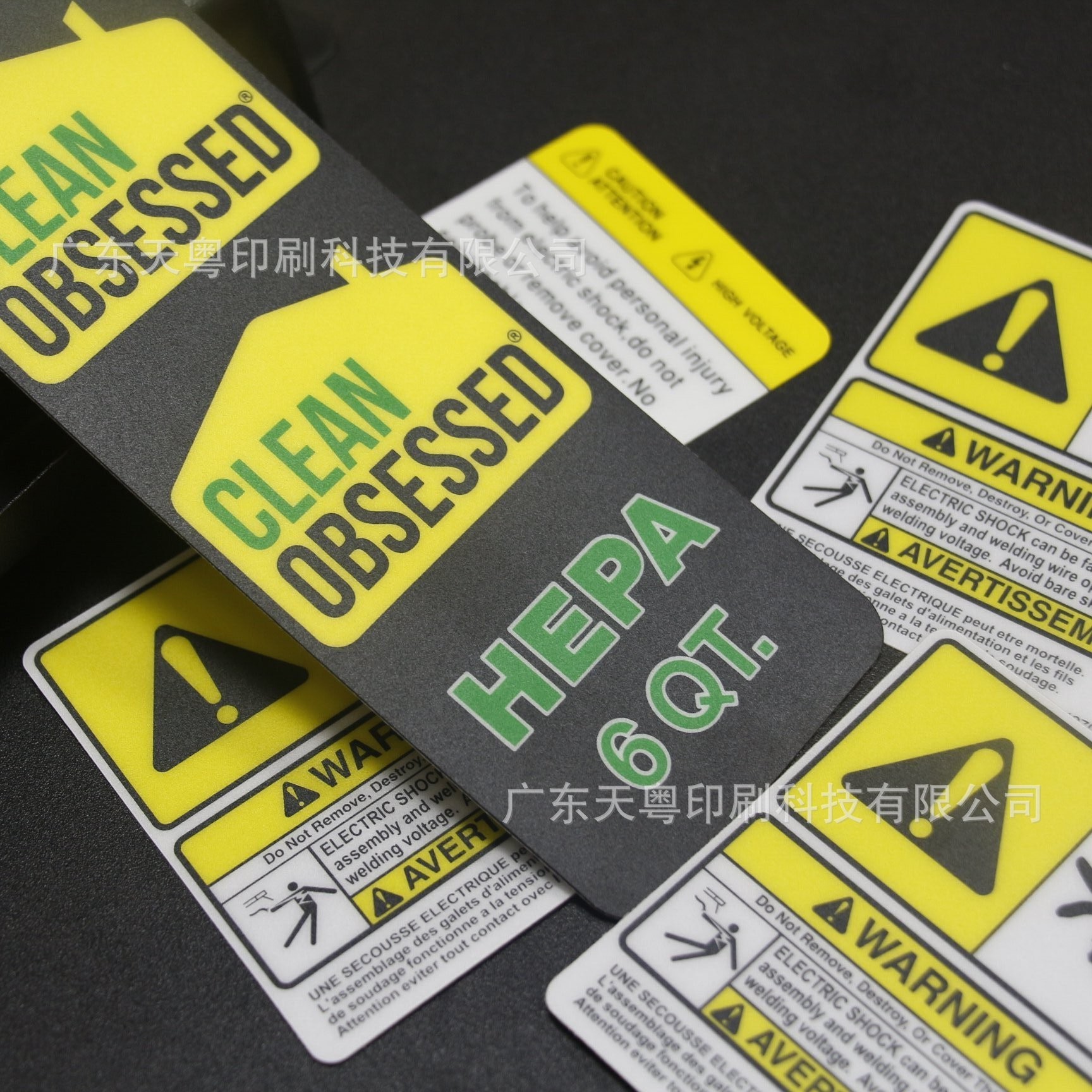 PI high-temperature resistant labels are sun-resistant and do not fade for 3-10 years. PVC plastic self-adhesive warning labels for machinery and equipment