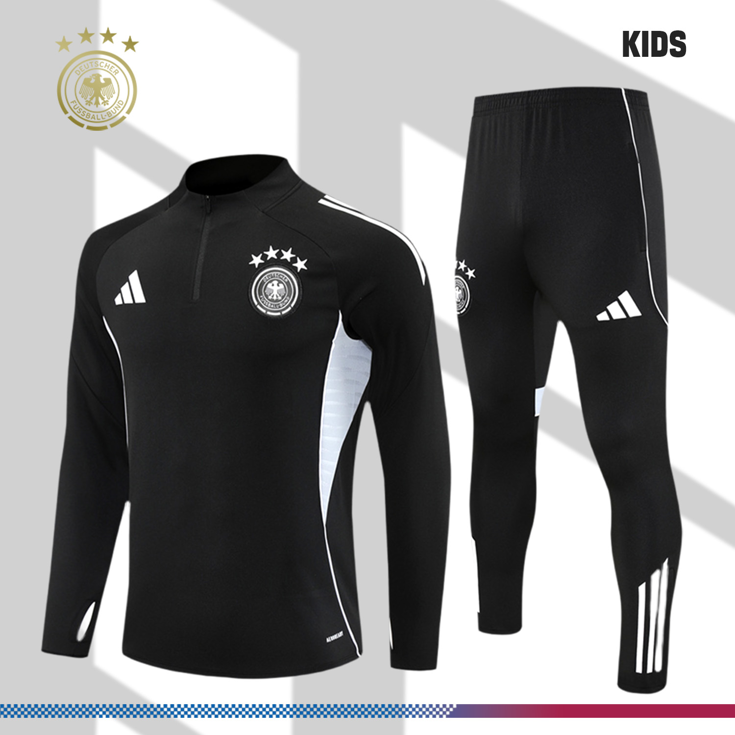 2025/2026 Germany Half Zip Kids Jersey (Kids Kit)