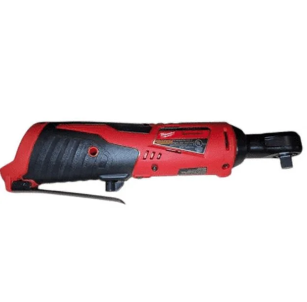 Milwaukee 2457-20 M12 Cordless 3/8" Ratchet C 35 ft-lbs Torque, 250 RPM, Low-Profile Head, Variable-Speed Trigger, Compact & Durable Design (Bare Tool)