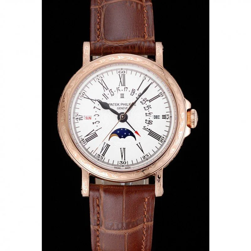 Patek Philippe Perpetual Calendar Retrograde Dial White 40 mm, Rose Gold Plated