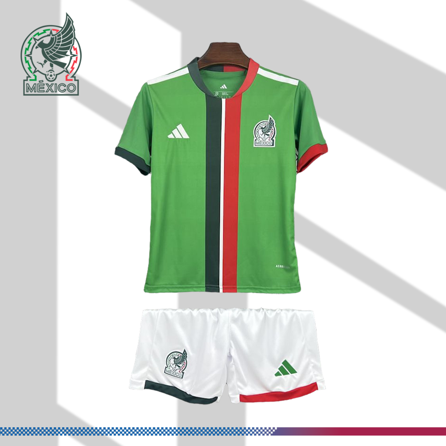 2025/2026 Mexico Home Kids Football Shirt （Kids Kit socks）