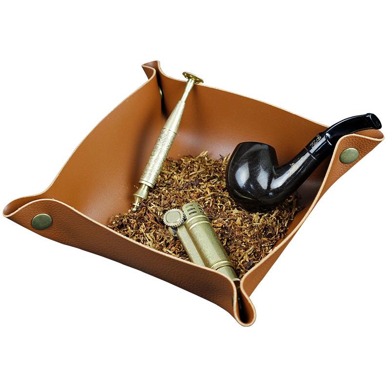PU Leather Metal Buckle Rolling Tray