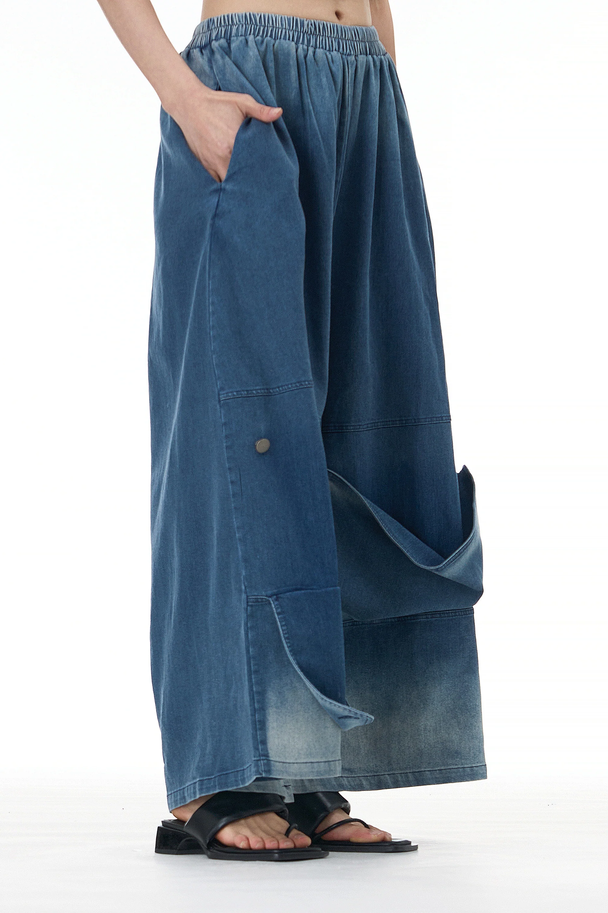 Lost Blue Washed Cargo Denim Pant
