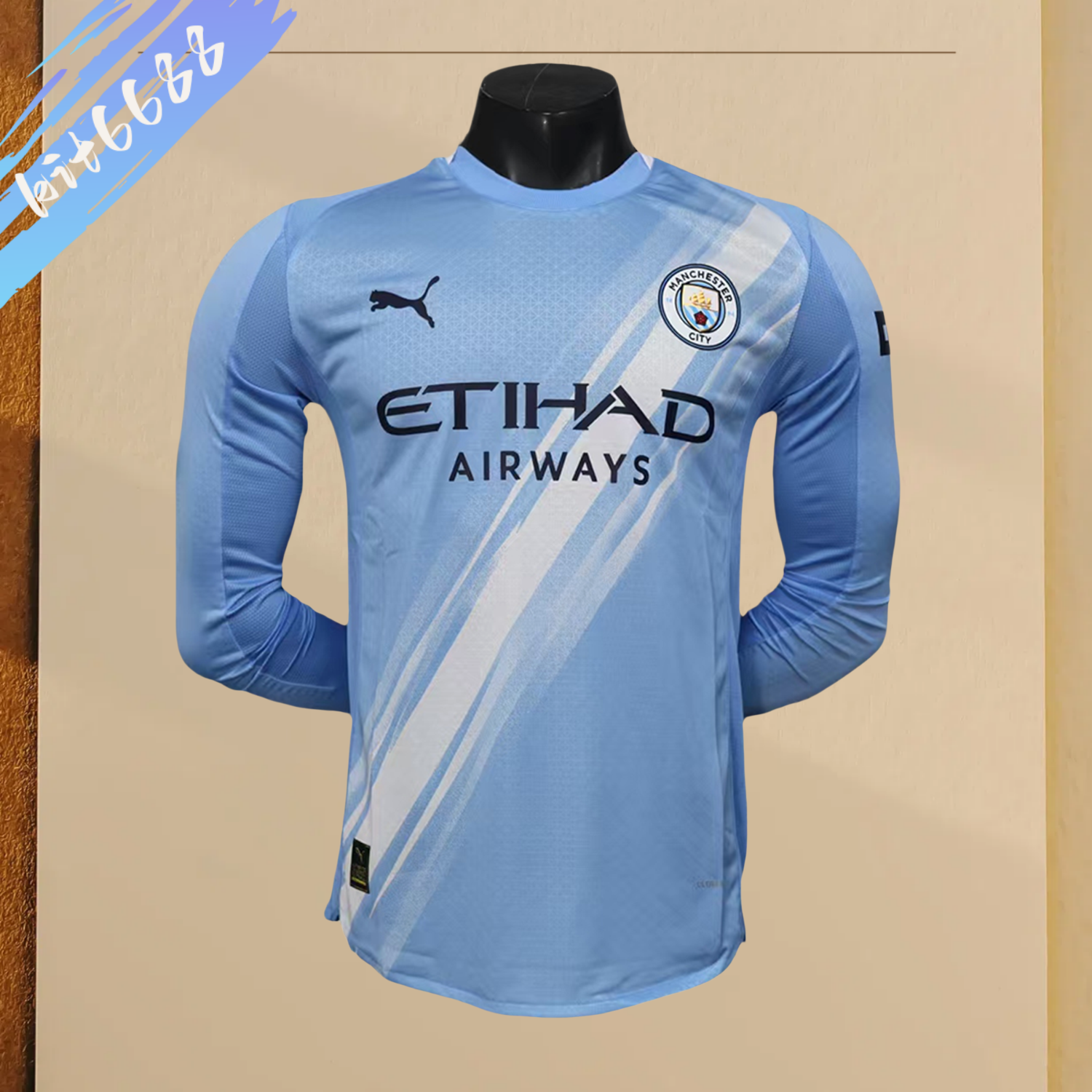 2025/2026 Manchester City FC Home Long Sleeve Football Shirt (Player)