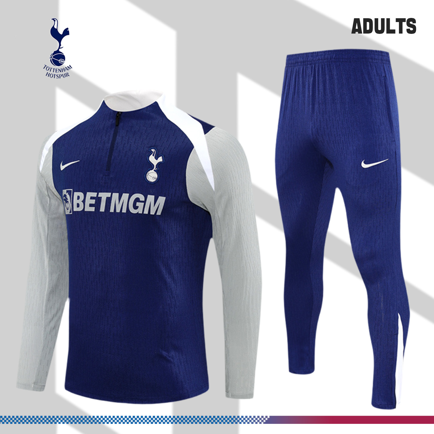 2025/2026 Tottenham Adult Half Zip Training Suit (Adult Kids Kit)