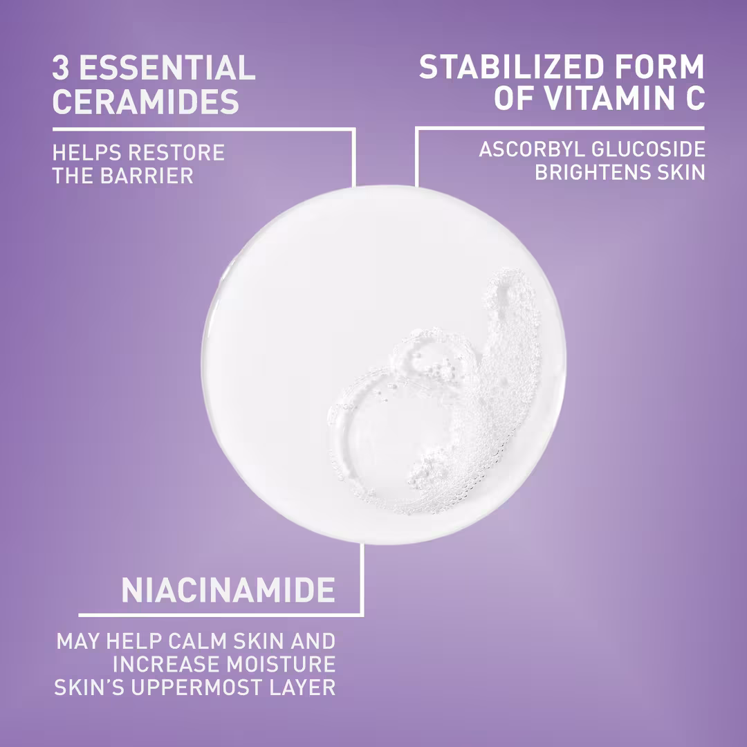 CeraVe  Brightening Vitamin C Cleanser for Dull & Uneven Skin Tone