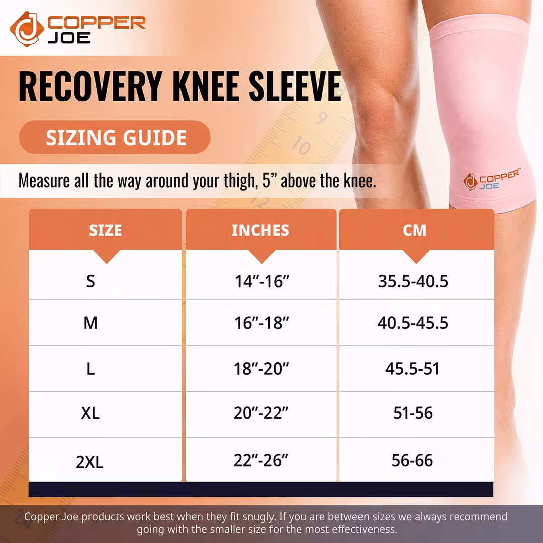 Copper Joe  Copper-Infused Knee Compression Sleeves