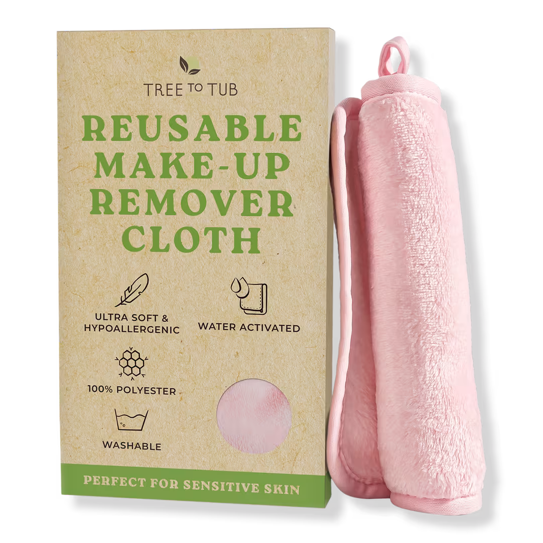 Tree To Tub  Reusable Makeup Remover Cloth in Gray for Sensitive Skin