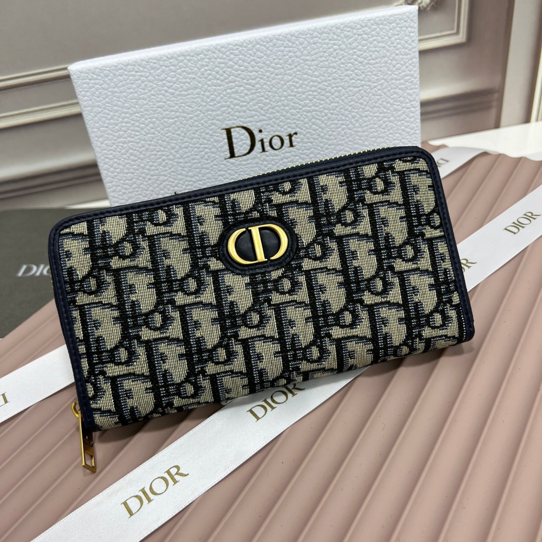 Dior Long Zippered Wallet card holder
