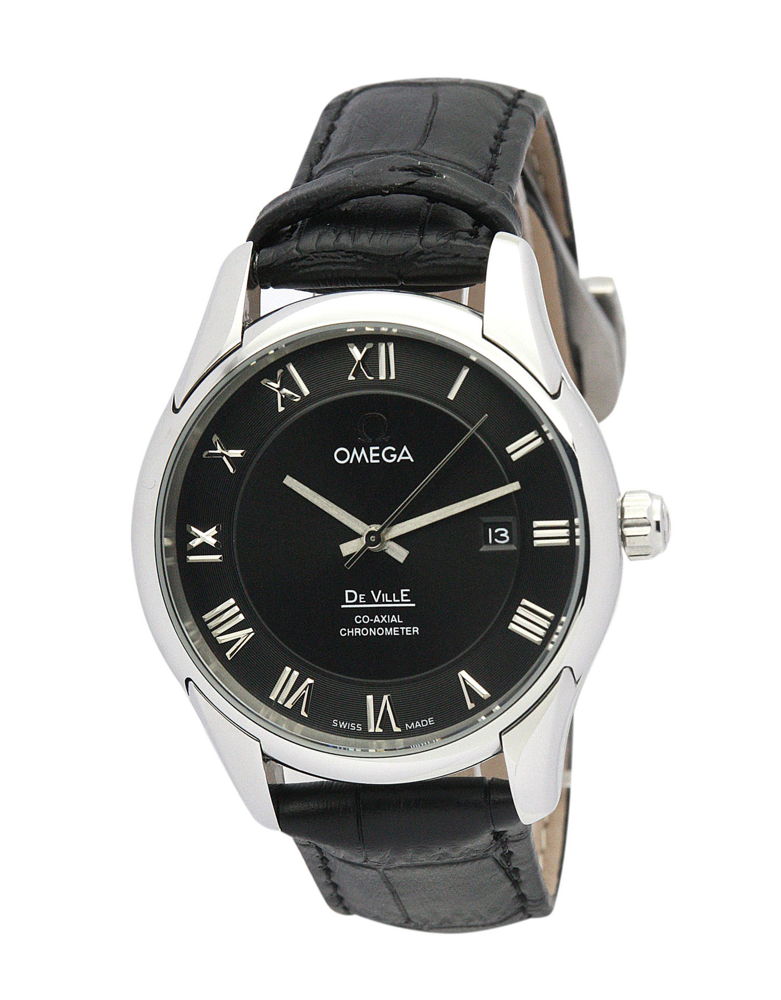 Replica Omega De Ville Hour Vision Black Dial Roman Markers 41MM