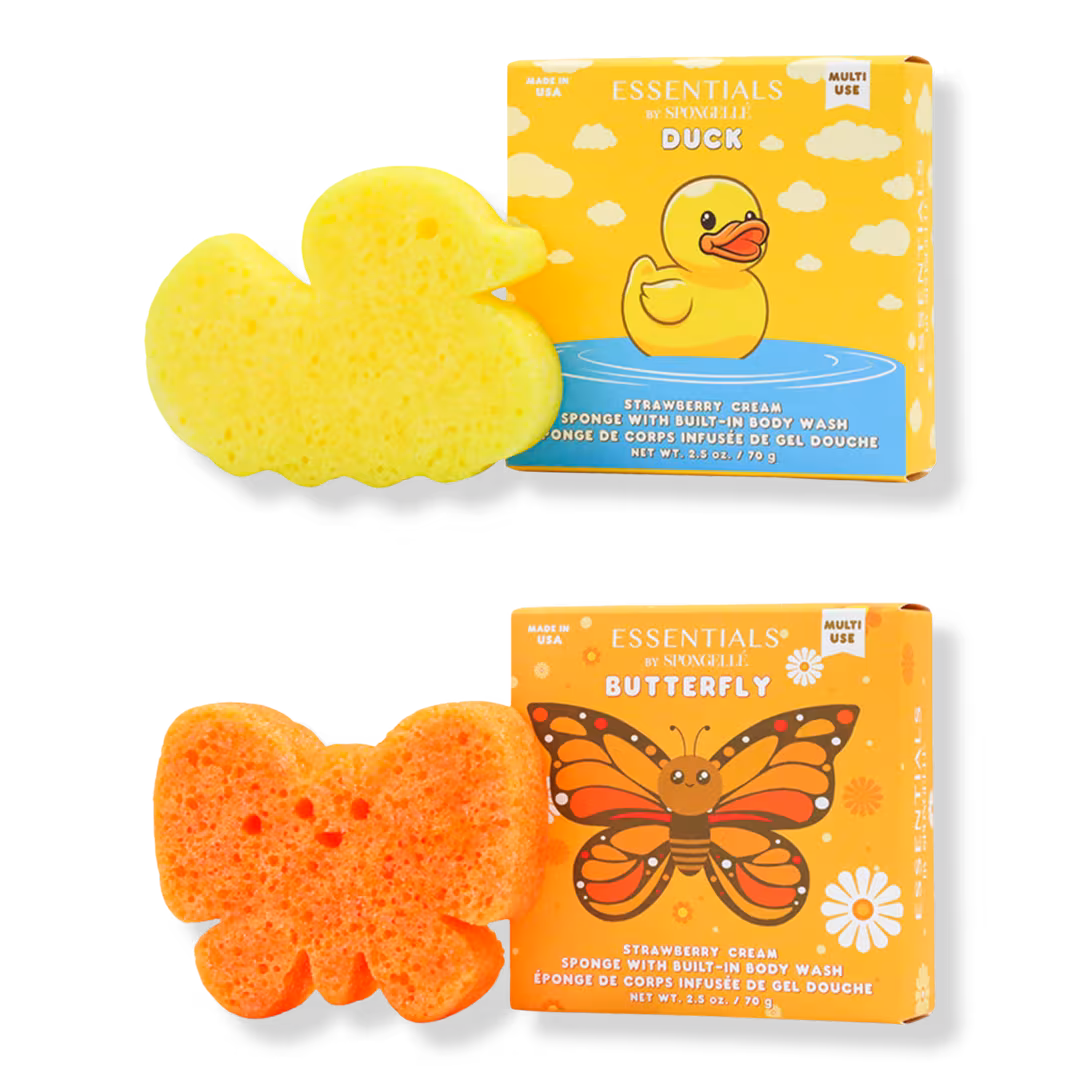 SPONGELLE  Essentials by Spongelle Flutter Pals - Duck & Butterfly