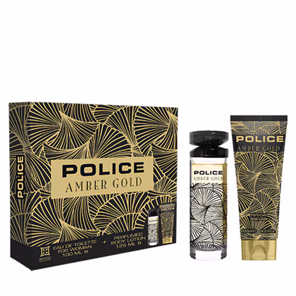 Police Amber Gold Woman Eau de Toilette Spray Gift Set 100ML