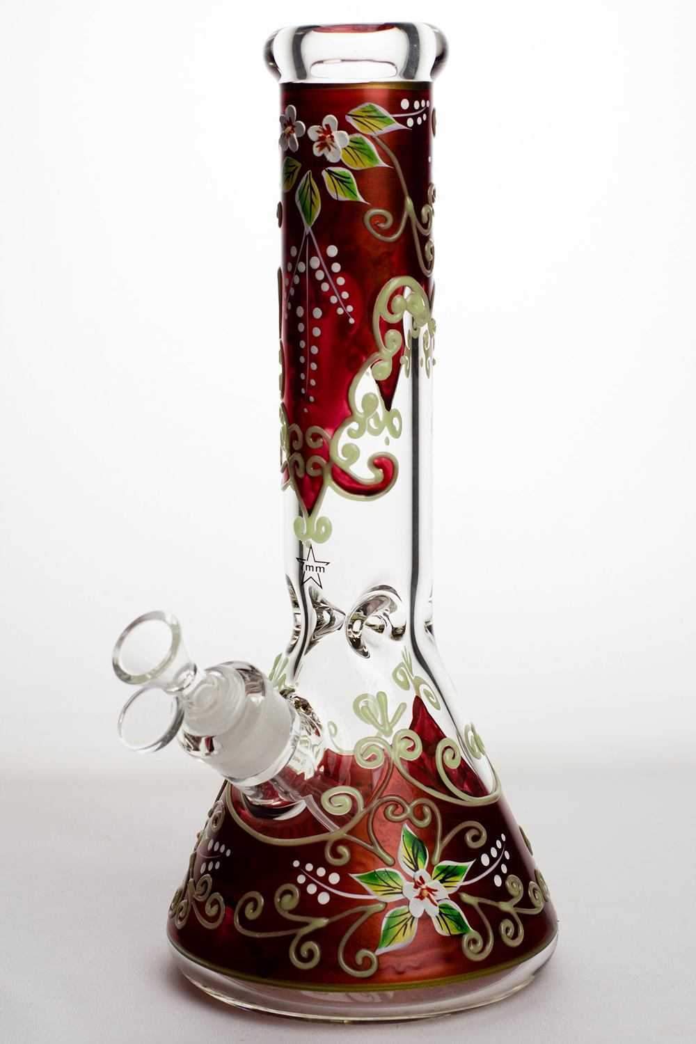 13 Luminous heavy glass flower artwork beaker bong
