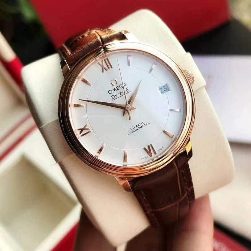 Omega Watch DE VILLE PRESTIGE 39.5 ROSE GOLD CASE MOP DIAL