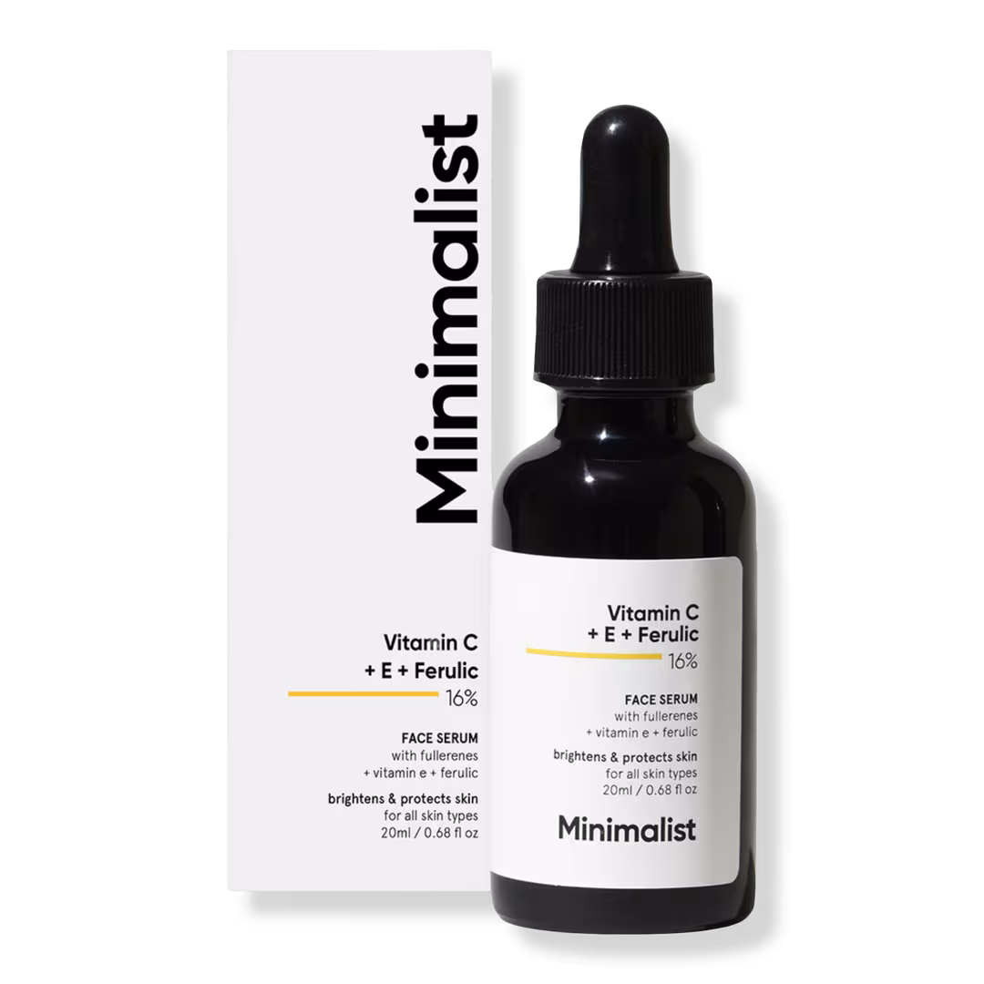 Minimalist  Vitamin C + Vitamin E + Ferulic 16% Face Serum for Anti Aging & Glow