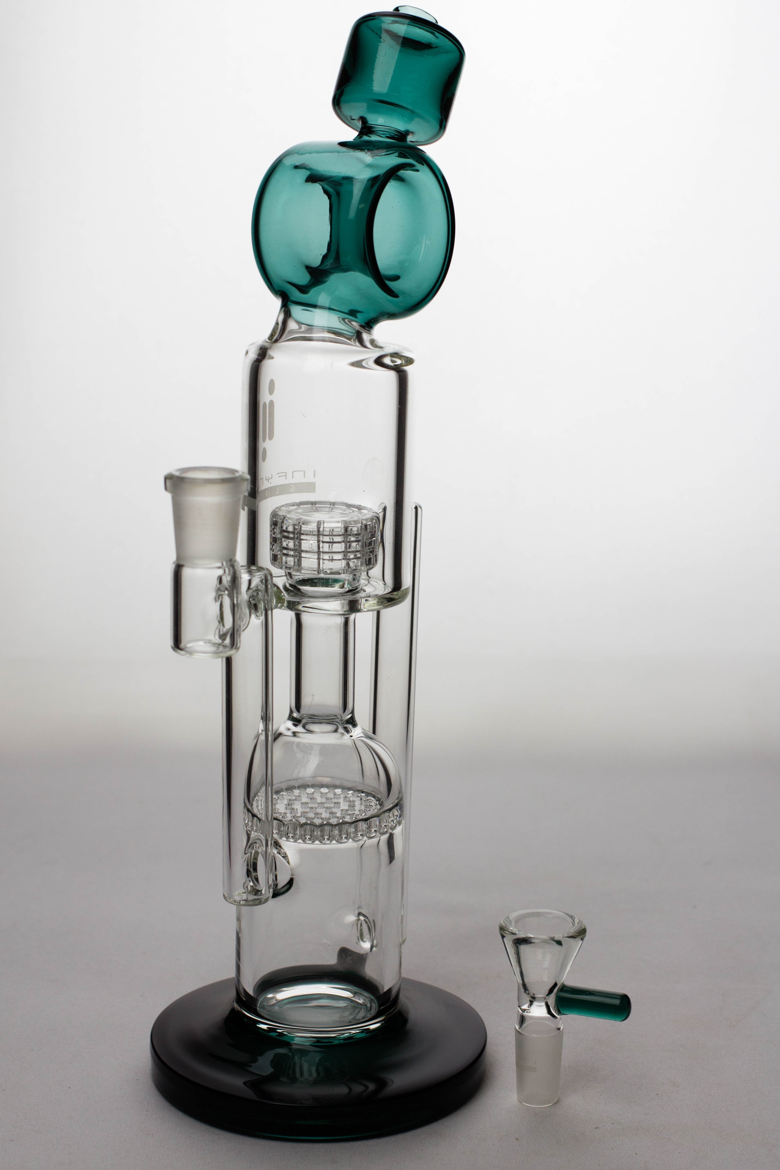 12 infyniti glass honey comb and shower head diffuser recycled bong
