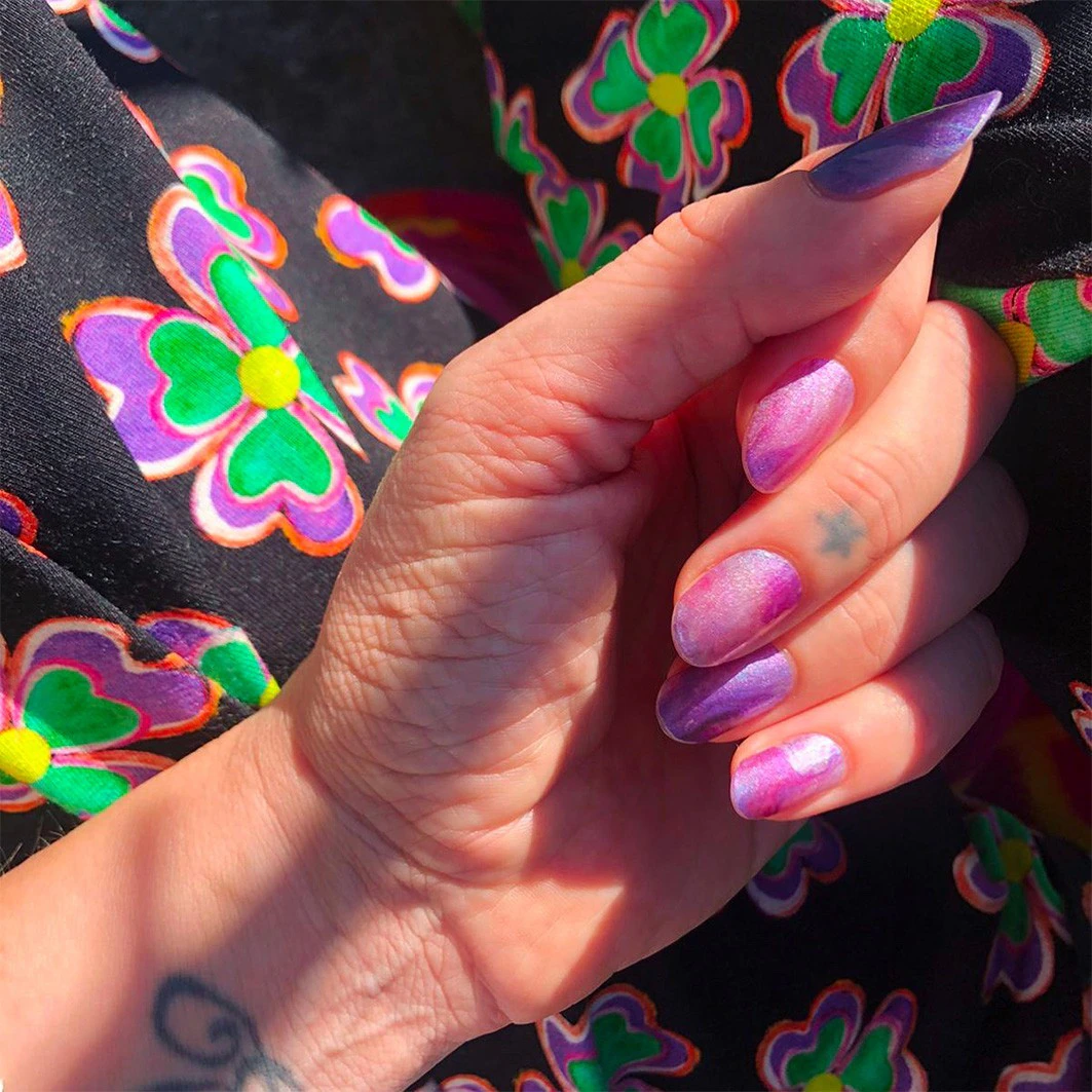 Nail Sticker Purple Skies