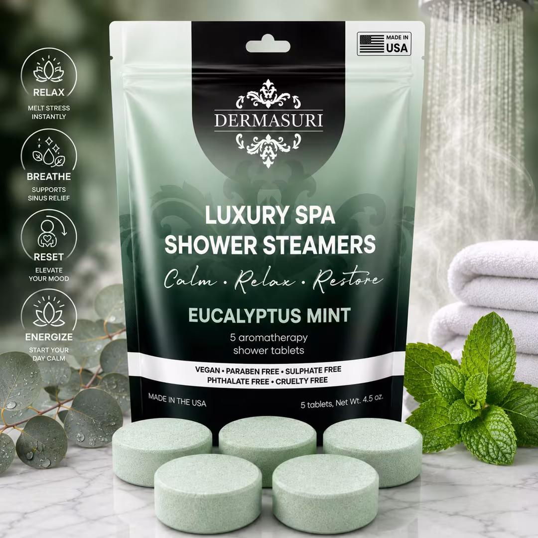 Dermasuri  Eucalyptus Mint Shower Steamers Aromatherapy Tablets