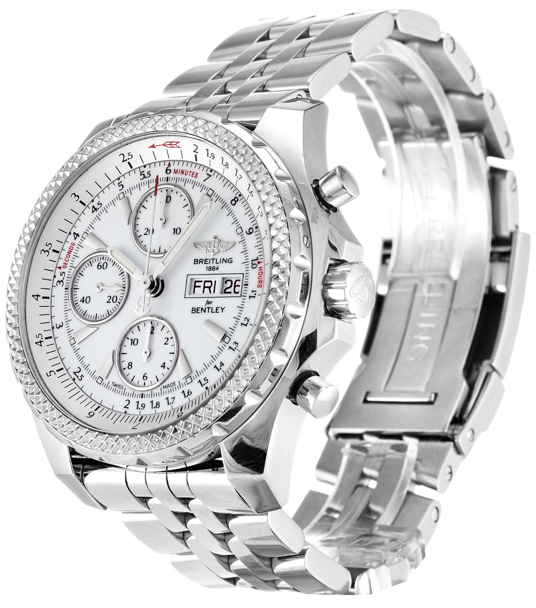 Replica Breitling Bentley GT White Dial White Case A13362