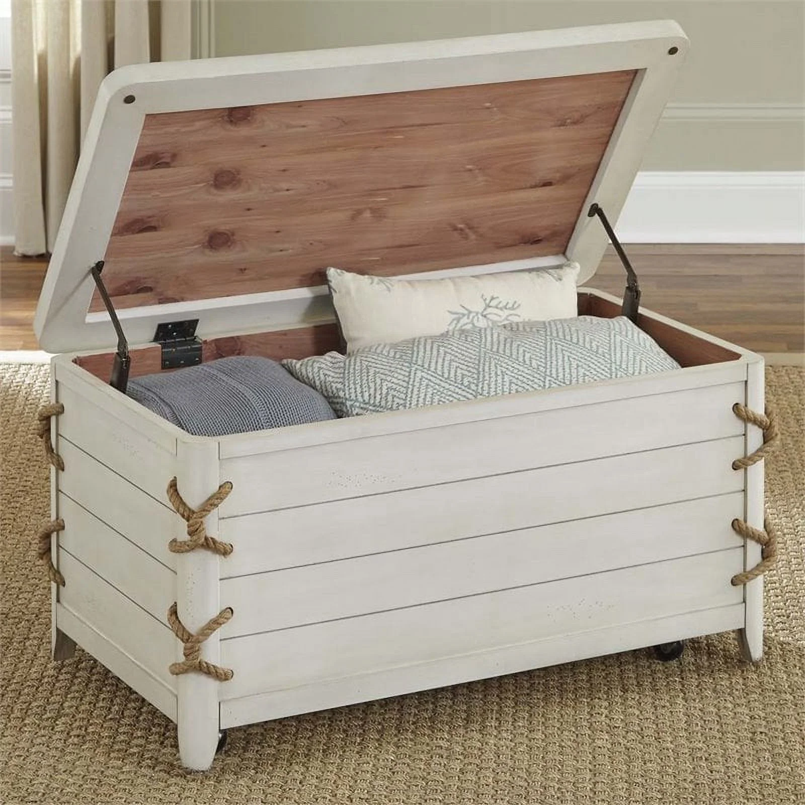 Bowery Hill Storage Trunk in White