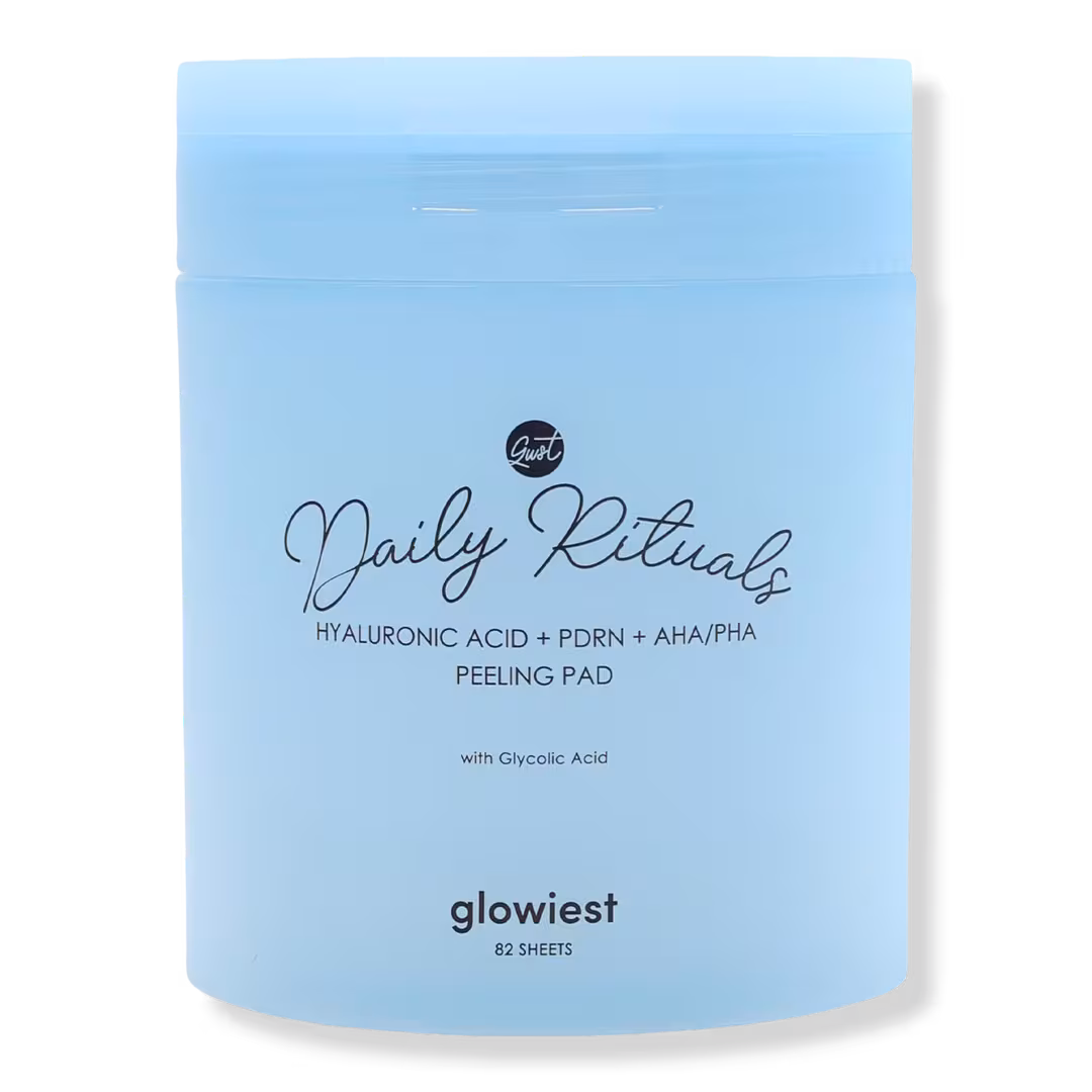 glowiest  Daily Rituals Hyaluronic Acid + PDRN + AHA/PHA Peeling Pad