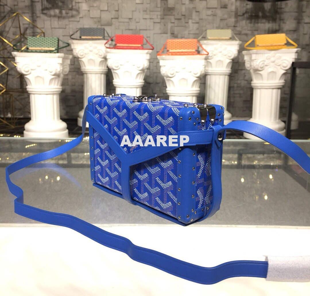 Replica Goyard MINA08PMLTY01CL01P Minaudière Trunk Bag Blue