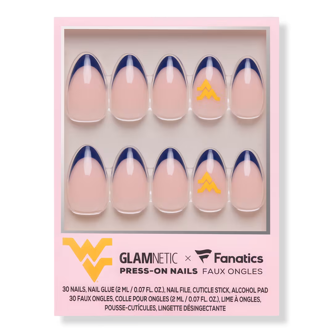 Glamnetic x Fanatics Nail  West Virginia Mountaineers Press-On Nails