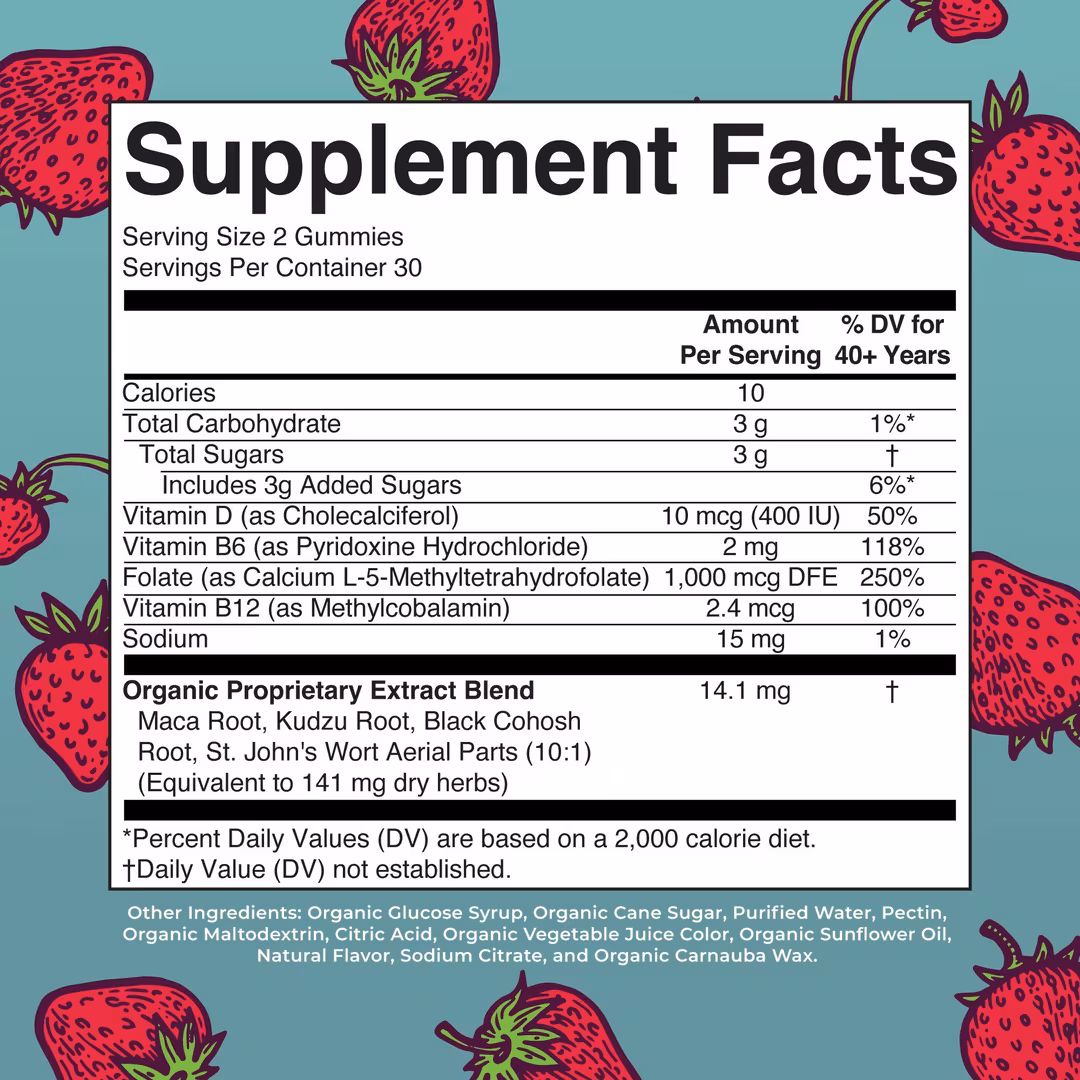 MaryRuth's  Menopause Gummies Strawberry
