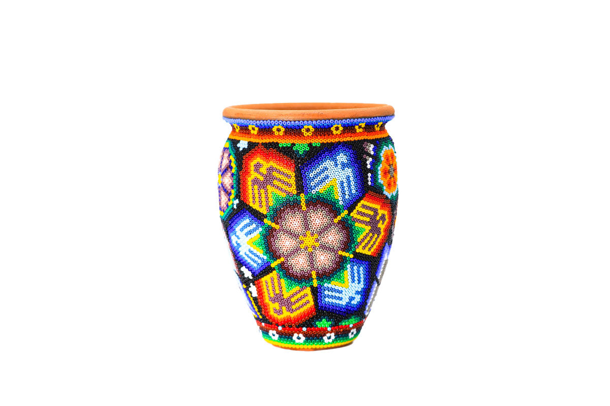 Jarrito Mexicano - Obra de Arte Huichol